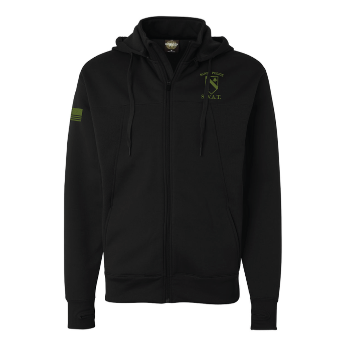 Sandy PD SWAT Midweight Tech Full-Zip Hoodie with Zip of Hood